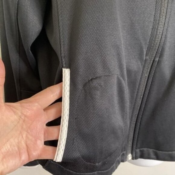 Nike Black Y2K Dri fit Track Jacket Embroidery Logo Coin Pocket Hooded full zip - Picture 3 of 16